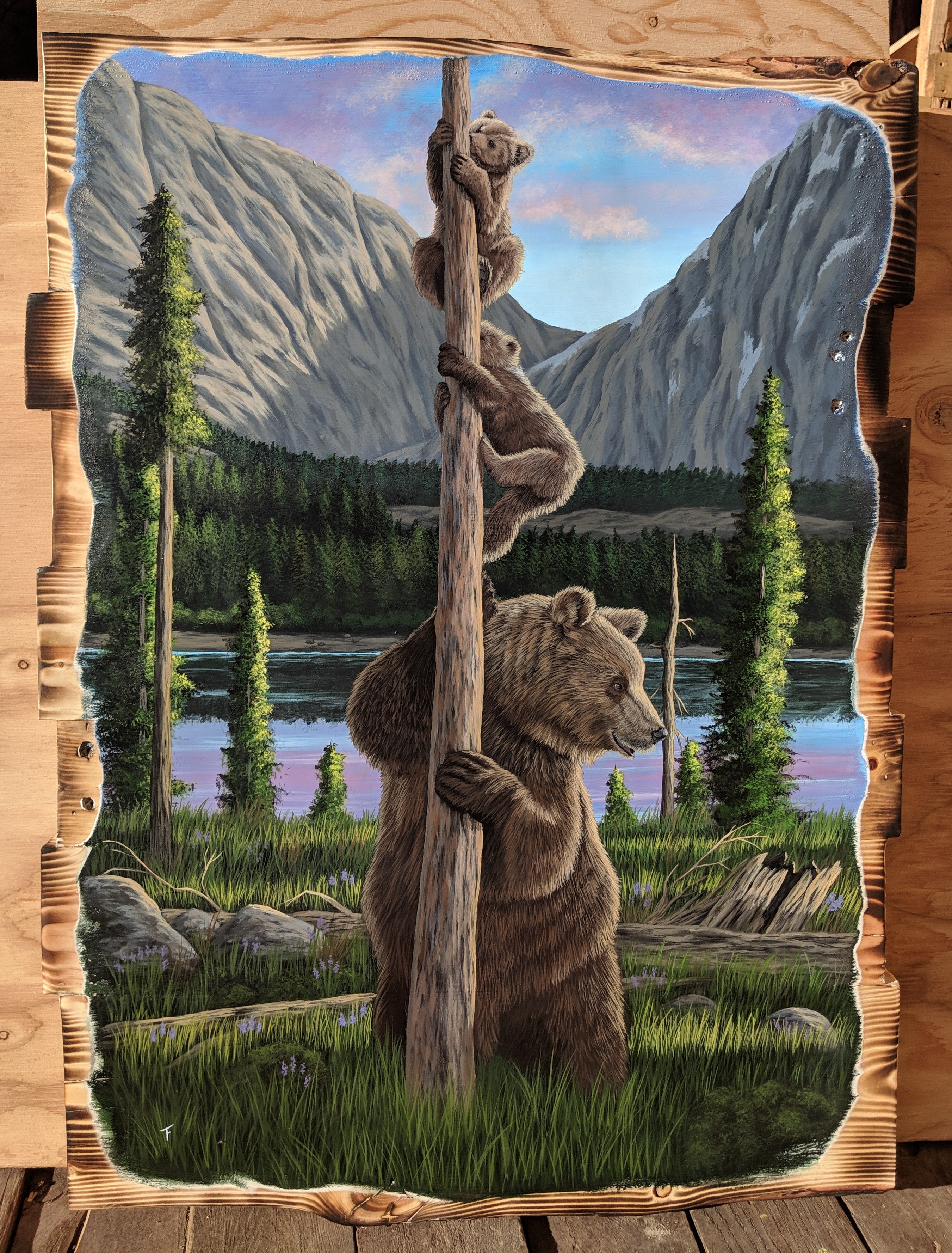 Montana Wildlife And Landscape Paintings - Montana Pallet Paintings